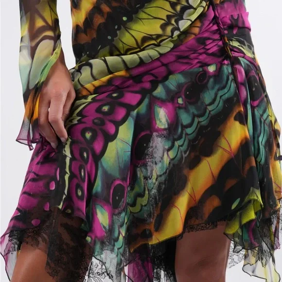 Versace fw 2003 butterfly print dress Women